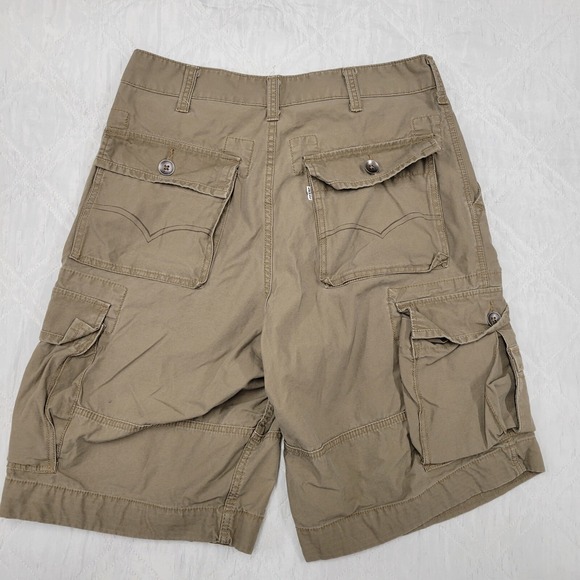Levis 100% cotton brown cargo shorts men's 33‎ - Picture 3 of 4